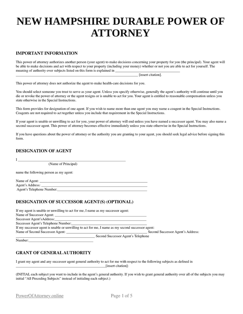 Download New Hampshire Tons Design Template in PDF